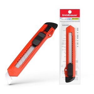 Erichkrause Cuter con Fijador Push-Lock Standard - Sistema de Sujecion de Cuchilla con Seguro de Empuje - Partidor Incorporado