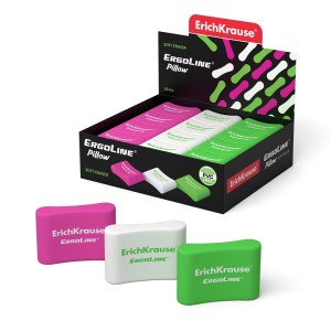 Erichkrause Ergoline Pillow - Borrador Suave de Forma Ergonomica - Fabricado de Caucho Termoplastico Hipoalergenico - Ecologico