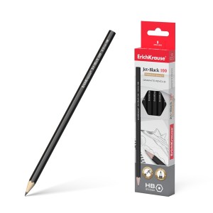 Erichkrause Jet - Lapiz de Grafito Hexagonal - Dureza HB - Color Negro