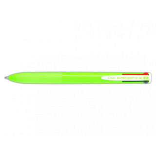 BOLIGRAFO SUPERGRIP G - 4 COLORES - CUERPO COLOR- VERDE LIMA PILOT BPKGG-35M-LG