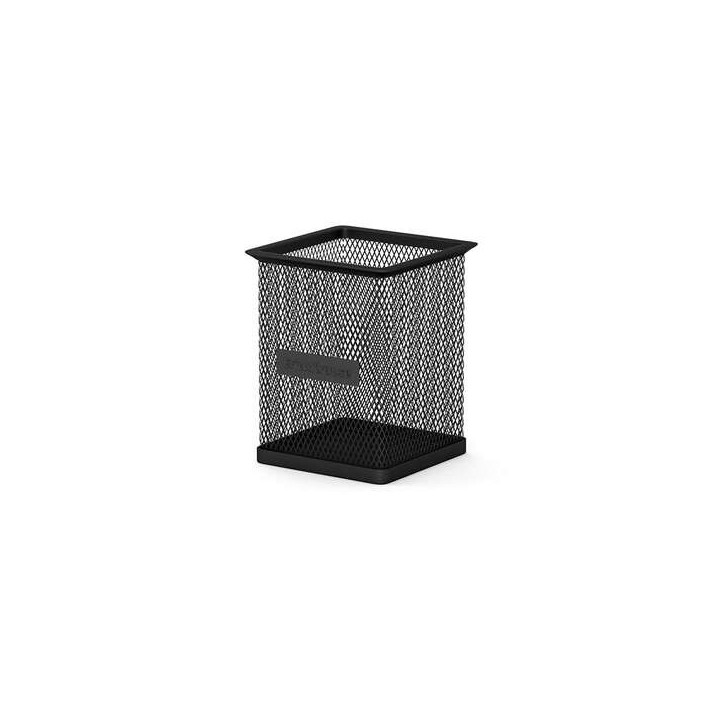 Erichkrause Compass Classic Portalapices Cuadrado 80×80×95mm - Elaborado en Acero Inoxidable - Color Negro