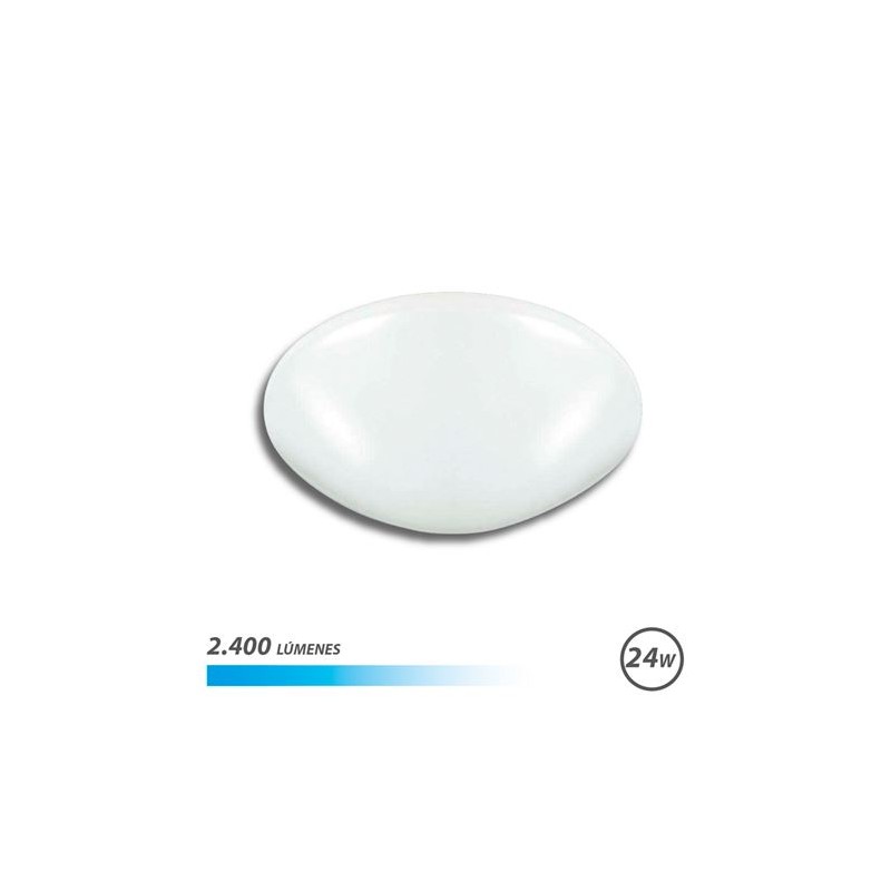Elbat Lampara LED de Techo - Potencia: 24W - Lumenes: 2400 - Luz Fria: 6500K - Ac 175-265V - Diametro: 35cm - Angulo: 180º - 3 Elbat Lampara LED de Techo - Potencia: 24W - Lumenes: 2400 - Luz Fria: 6500K - Ac 175-265V - Diametro: 35cm - Angulo: 180º - 3
