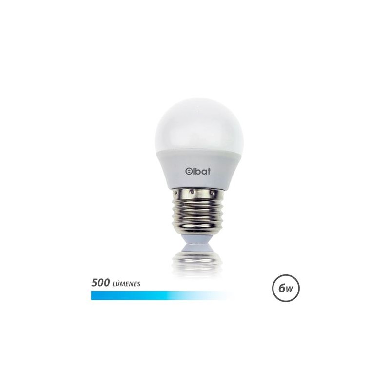 Elbat Bombilla LED G45 E27 6W 500 Lumenes - Luz Fria - Color Blanco Elbat Bombilla LED G45 E27 6W 500 Lumenes - Luz Fria - Color Blanco