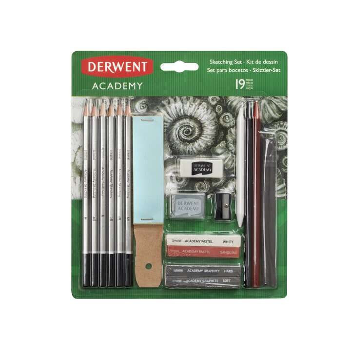Derwent Academy Sketching Pack de 6 Lapices de Grafito de Durezas Surtidas