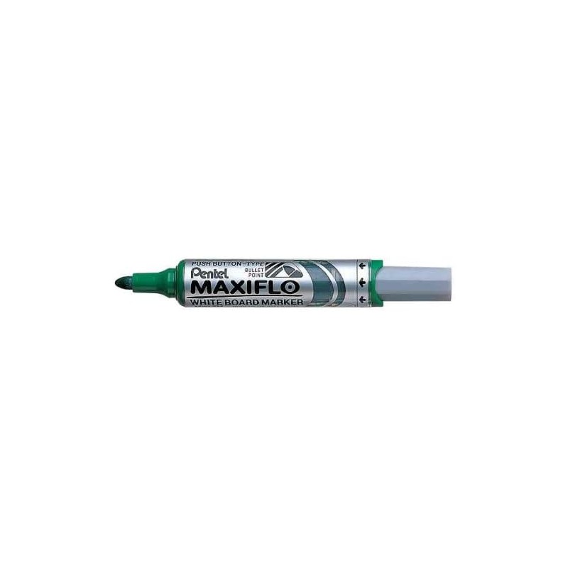 Pentel Maxiflo Rotulador para Pizarra Blanca - Regulacion del Flujo de Tinta - Punta Redonda - Ancho de Linea 2 Pentel Maxiflo Rotulador para Pizarra Blanca - Regulacion del Flujo de Tinta - Punta Redonda - Ancho de Linea 2