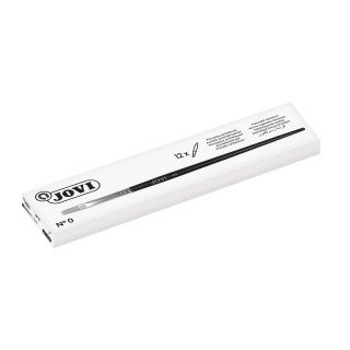 Jovi Pincel Artistico Plano Pelo de Cerda Nº 0 - Pelo Natural - Mango de Madera - Punta Plana - Pelo Duro - Color Varios