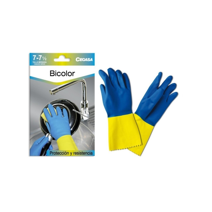 Cegasa Guantes de Latex Talla M 7-7 1/2 - Flocados - Uso General