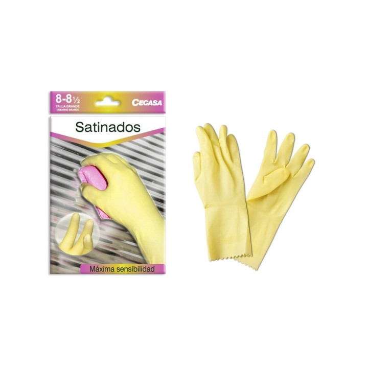 Cegasa Guantes de Latex Talla G 8-8 1/2 - Satinados - Uso General