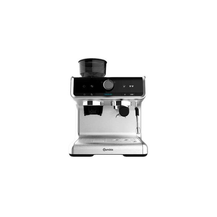 Cecotec Power Espresso 20 Barista Cream Cafetera con Brazo con Doble Salida 1550W - Deposito de Cafe en Grano 250g - Molinillo c