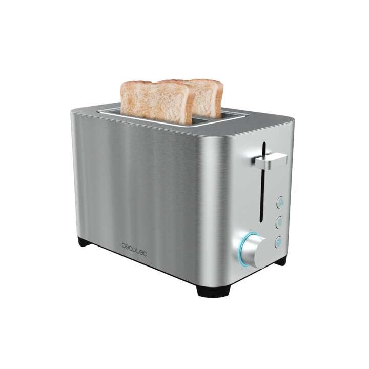 Cecotec Yummytoast Double Tostadora Electrica 850W - 5 Niveles - Doble Ranura Corta - Capacidad para 2 Tostadas - Bandeja Recoge