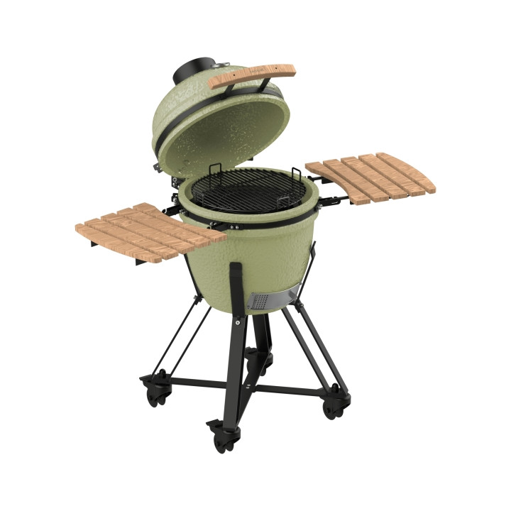 Cecotec DragonFire 4600 Kamado Barbacoa Ceramica de 46cm - Resiste hasta 1000ºC - Ruedas - Control de Flujo de Aire - Soporte de