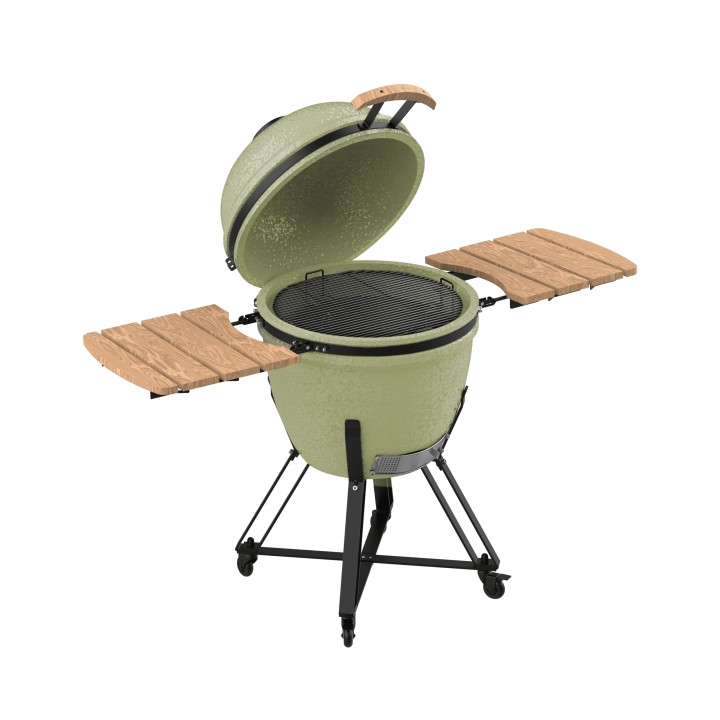 Cecotec DragonFire 6000 Kamado Barbacoa Ceramica de 60cm - Resiste hasta 1000ºC - Ruedas - Control de Flujo de Aire - Soporte de