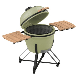 Cecotec DragonFire 6600 Kamado Barbacoa Ceramica de 66cm - Resiste hasta 1000ºC - Ruedas - Control de Flujo de Aire - Soporte de