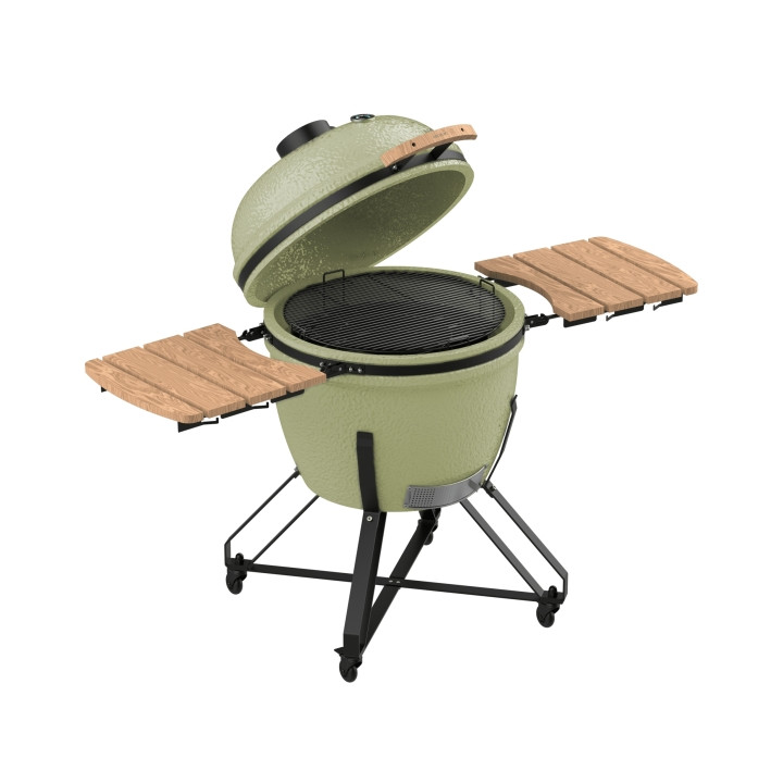 Cecotec DragonFire 6600 Kamado Barbacoa Ceramica de 66cm - Resiste hasta 1000ºC - Ruedas - Control de Flujo de Aire - Soporte de