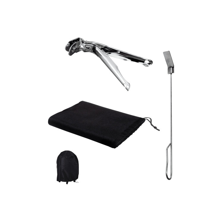 Cecotec DragonPack 4600 S Set de Accesorios para Barbacoa - Pinzas - Cubierta Protecctora - Atizador - Color Varios