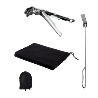 Cecotec DragonPack 6600 S Set de Accesorios para Barbacoa - Pinzas - Cubierta Protecctora - Atizador - Color Varios