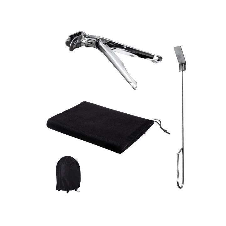 Cecotec DragonPack 6600 S Set de Accesorios para Barbacoa - Pinzas - Cubierta Protecctora - Atizador - Color Varios