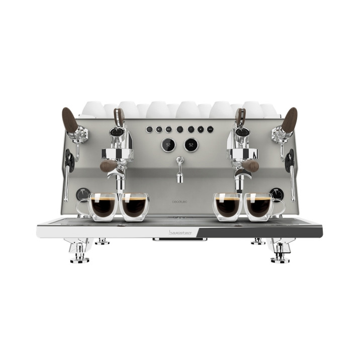 Cecotec Baristeo Gastro Cafetera Expresso Profesional Doble - Potencia 3150W - Calientatazas - Presion 9bar - Temperatura Regula