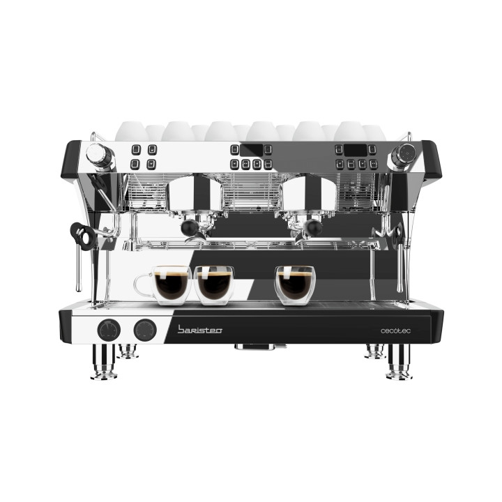 Cecotec Baristeo Mattina 2x Cafetera Expresso Profesional Doble - 4200W - Calientatazas - Presion 9bar - Caldera de Acero - Temp