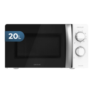 Cecotec GrandHeat 2110 Microondas con Grill - Potencia 700W - Capacidad 20L - Temporizador - Mandos Mecanicos - 6 Niveles de Fun
