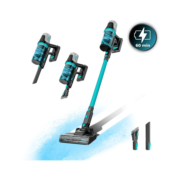 Cecotec Conga Rockstar 1500 Horizon X-Treme XL Aspirador de Escoba Vertical - 215W - Autonomia hasta 60min - Deposito de 600ml -