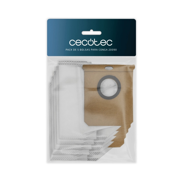 Cecotec Pack de 5 Bolsas para Conga 20090 - Color Blanco