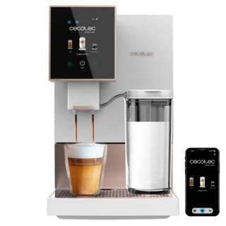 Cecotec Cremmaet Compactccino Connected White Rose Cafetera Expresso Automatica - Capacidad 150g de Cafe - Presion 19bar - Depos