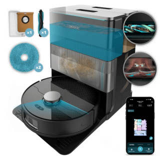 Cecotec Conga X70 Robot Aspirador con Base de Autovaciado 4 en 1 - Control con App - Bluetooth - Autonomia hasta 240min - Succio