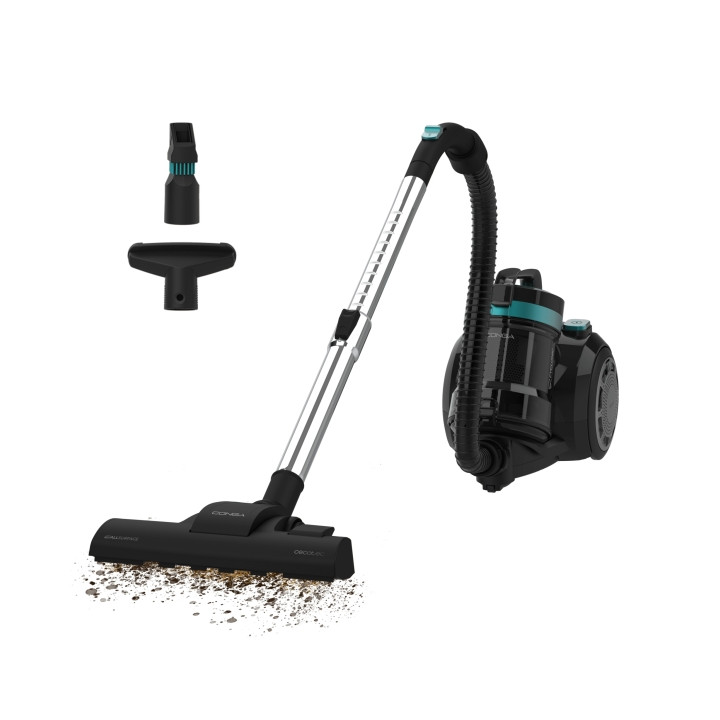 Cecotec Conga Rockstar Cyclonic Plus Aspiradora de Trineo sin Bolsa - 800W - Succion 16kPa - Deposito de 2L - Incluye Accesorios