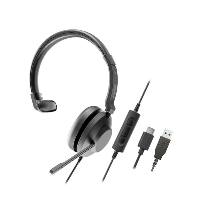 Axtel One Auriculares con Microfono USB - Conexion USB-A - Controles de Audio Integrados - Estereo