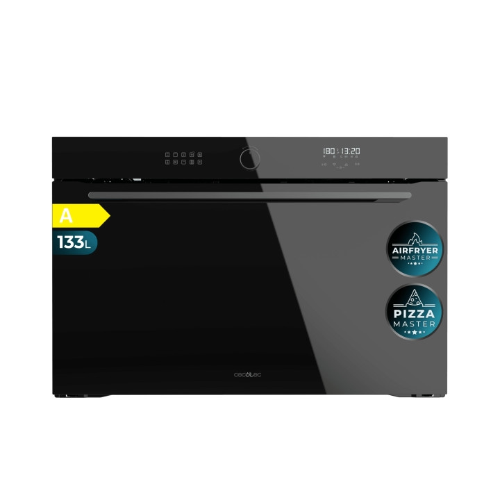 Cecotec Bolero Hexa AF319000 Glass Black A Horno Integrable - Capacidad 133L - Temperatura Regulable - Piedra para Pizzas de 35c