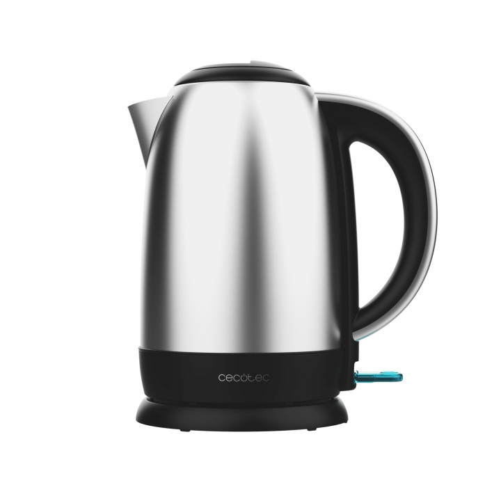 Cecotec Thermosense 200 Steel Hervidor de Agua de 1.7L - Potencia 2200W - Base 360º - Acero Inoxidable - Apagado Automatico - Co