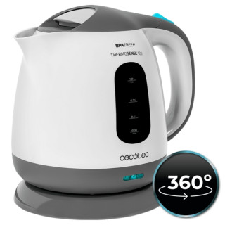 Cecotec ThermoSense 120 Hervidor de Agua de 1L - Potencia 1100W - Libre de BPA - Base 360º Independiente - Filtro Antical - Apag