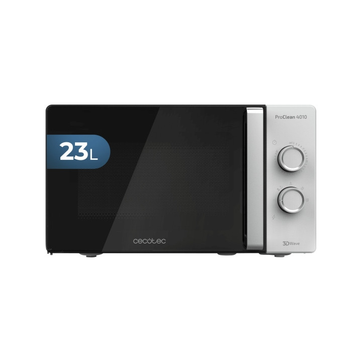 Cecotec ProClean 4010 Microondas - 700W - Capacidad 23L - Temporizador - Controles Manuales - 6 Niveles de Funcionamiento - Reve