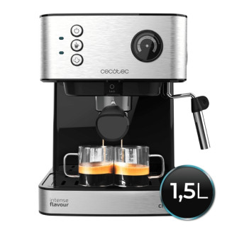 Cecotec Power Espresso 20 Professionale Cafetera Expresso con Vaporizador - Capacidad 1.5L - Presion 20bar - Deposito de 1.5L -
