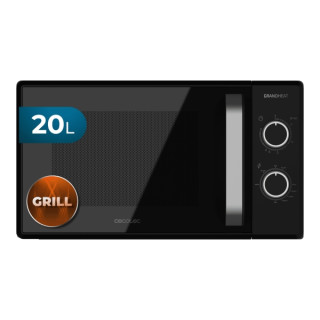 Cecotec Grandheat 3150 Microondas con Grill - Potencia 700W - Capacidad 20L - Temporizador - 6 Niveles de Funcionamiento - Reves