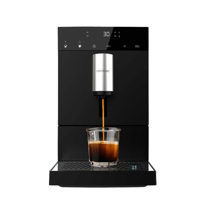 Cecotec Cremmaet Compact Cafetera Expresso Automatica - Presion 19bar - Deposito de 1.1L - Molinillo Conico - Pantalla Tactil -