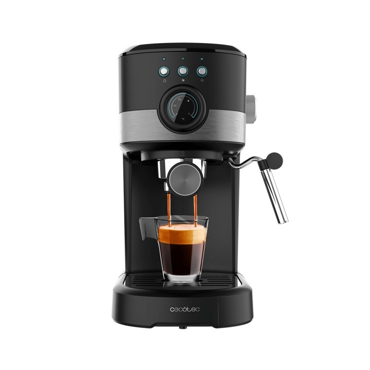 Cecotec Power Espresso 20 Pecan Pro Cafetera Expresso con Vaporizador - Potencia 1100W - Capacidad 1.25L - Presion 20bar - Vapor
