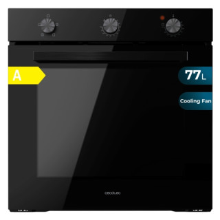 Cecotec Bolero Hexa C136000 Glass Black Time A Horno Integrable - Potencia 2800W - Capacidad 77L - Temperatura Regulable - Puert