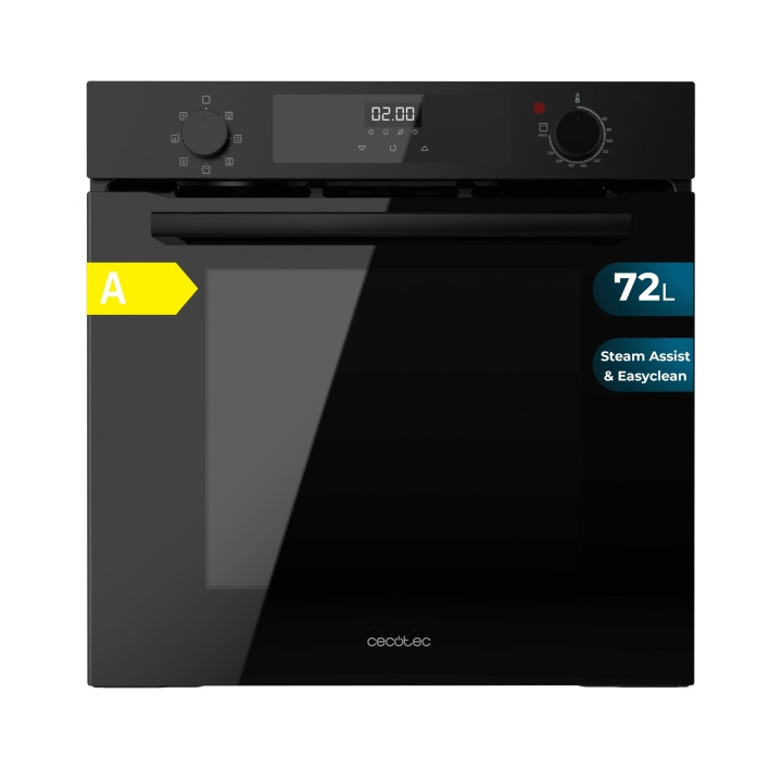 Cecotec Bolero Hexa M226000 Glass Black A Horno Integrable - Potencia 2800W - Capacidad 72L - Control Tactil - Puerta Triple de