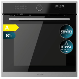 Cecotec Bolero Hexa AF316000 Line A Horno Integrable - Capacidad 81L - Temperatura Regulable - Piedra para Pizzas de 35cm - Guia