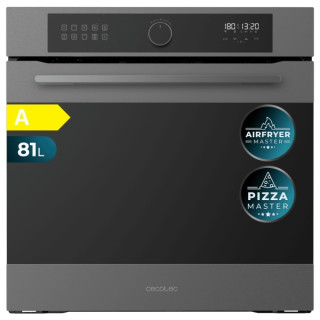 Cecotec Bolero Hexa AF316000 Matt A Horno Integrable - Capacidad 81L - Temperatura Regulable - Piedra para Pizzas de 35cm - Guia
