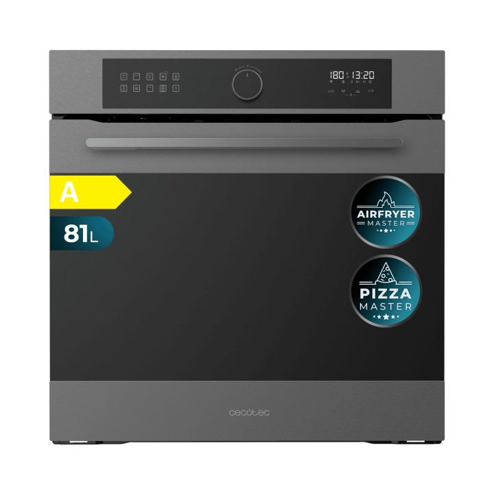 Cecotec Bolero Hexa AF316000 Matt A Horno Integrable - Capacidad 81L - Temperatura Regulable - Piedra para Pizzas de 35cm - Guia