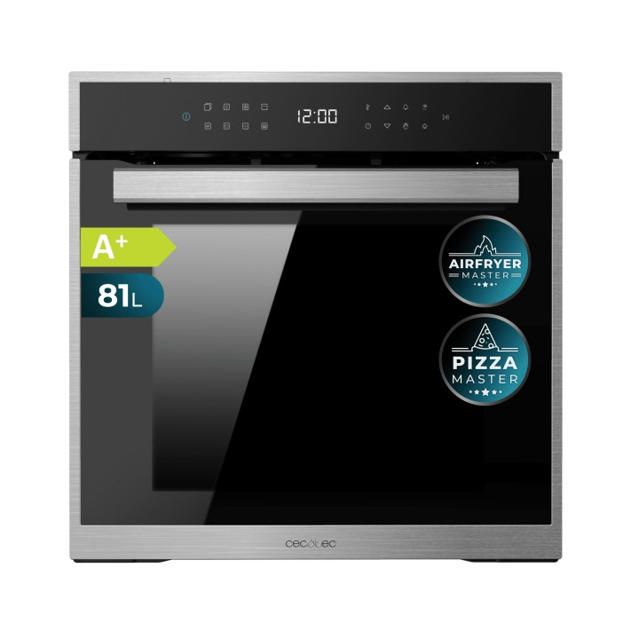 Cecotec Bolero Hexa P506000 Edge A+ Horno Pirolitico Integrable de 35cm - Capacidad 81L - Capacidad 81L - Guias Telescopicas - 1
