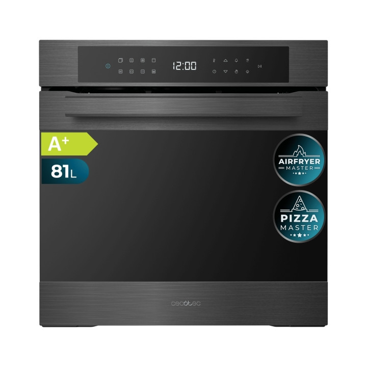 Cecotec Bolero Hexa P506000 Matt Connected A+ Horno Pirolitico Integrable de 35cm - Capacidad 81L - Guias Telescopicas - 11 Func