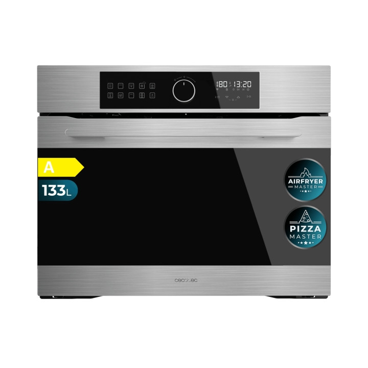 Cecotec Bolero Hexa AF319000 Inox A Horno Integrable - Capacidad 133L - Temperatura Regulable - Piedra para Pizzas de 35cm - Gui