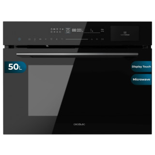 Cecotec Bolero Hexa MWS704500 Glass Black Horno Integrable con Microondas - Potencia 2880W - Capacidad 50L - Guias Telescopicas