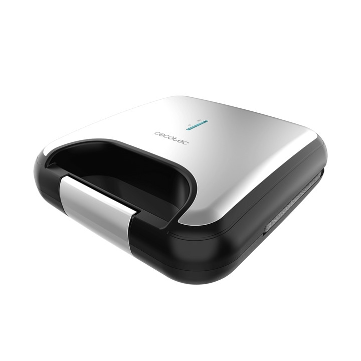 Cecotec Rock'nToast Square+ Sandwichera Doble - 800W - Antiadherente - Temperatura Regulable - Acabado en Acero Inoxidable - Asa