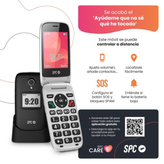 SPC Polaris Telefono Movil 4G con Pantallas Principal 2.8" Exterior 1.4" y Tapa - Camara
