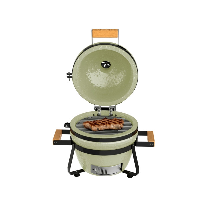 Cecotec Dragonfire 3200 Kamado Barbacoa Ceramica de 32cm - Resiste hasta 1000ºC - Control de Flujo de Aire - Soporte de Hierro F